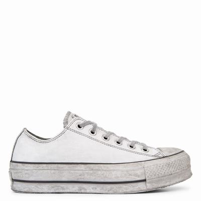 Női Converse Chuck Taylor All Star Leather Smoke Platform Tornacipő CO5492786 Fehér